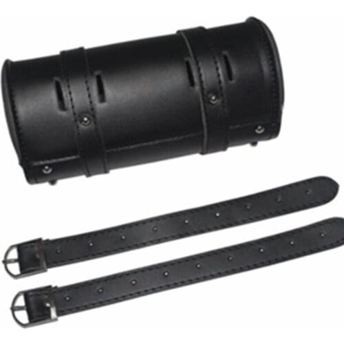 Universal Hanging Saddle Bag Large Capacity PU Leather Tool Storage Motorcycle Sided Tail Barrel Storage Toolkit Motorcycle Bag