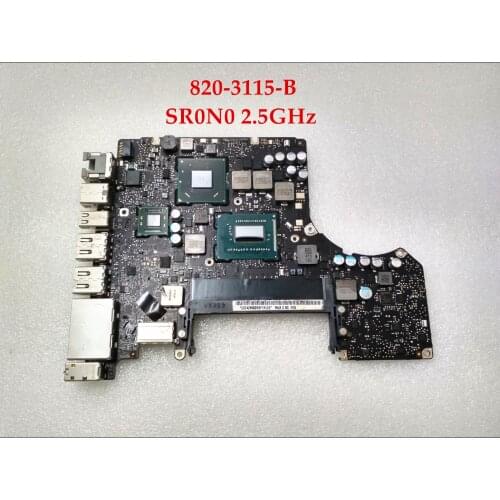 High quality 820-3115-B For Macbook Pro 13" A1278 Laptop Logic Board i5 SR0N0 2.5GHz Motherboard mainboard 2012 MD101 MD102