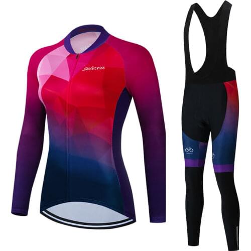 Cycling Jersey 2021 Women Long Sleeve Bicycle Clothing Autumn Mallot Ciclismo Bike Jersey Anti-UV Cycling Clothing Bike Clothes
