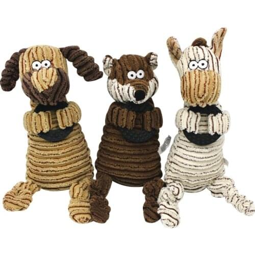 Chew Toys Dog Puppy Plush Toys Pet Puppy Chew Plush Sound Donkey Fox Pet Toys Cachorro Toys For Clean Teeth