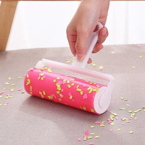 1PC Reusable Lint Remover Washable Silicone Dust Wiper Cat dog Pet Hair Remover Cleaning Brush Tools Sticky Roller Brush