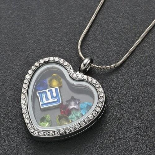 1Pc Vintage 4 Colors Crystal Heart Shaped Glass Memory Photo Pendant Chain Necklaces Floating Women Locket Choker Jewelry Diy