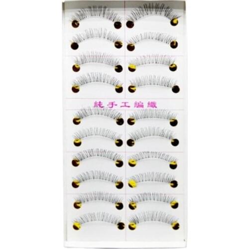 10 Pairs False Eyelashes Set Of Korean Hot Fake Eyelashes Long Thick Soft Hand-made Fake Eyelash Makeup Extension