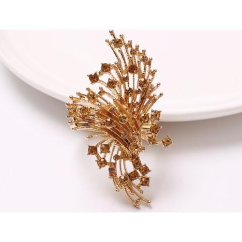 6pcs/lot New wedding table accessories champagne diamond napkin ring napkin buckle