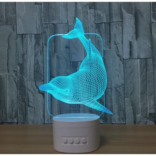 3D Lamp Bluetooth Speakers Vision Acrylic night light 5 Color Chang Desk lamp Remote control lights 5 Color Chang USB Lamp
