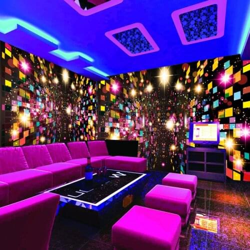 Beibehang Ktv personalized custom wallpaper mural backdrop stereoscopic 3D Star ceiling wall covering wallpaper flash reflector