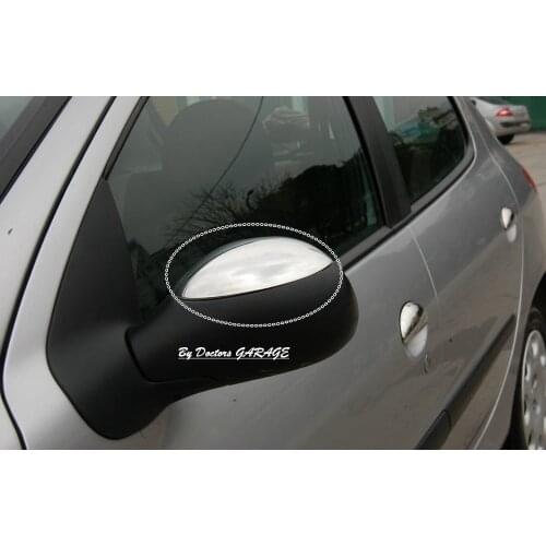 Bat Mirror Cover Peugeot 206 Piano Glossy Black Wing Case Covers Body Kit Rearview Auto Car Styling Accessory