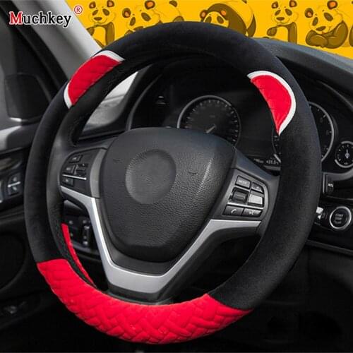 For Land All Models Car Steering Wheel Cover Plush MUCHKEY Brand Soft Cute Anti-Slip High Quality Auto Accessories Interior