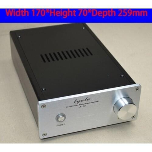 KYYSLB 170*70*259mm X1707 All Aluminum Preamp Amplifier Chassis Box House DIY Enclosure with Switch Knob Amplifier Case Shell