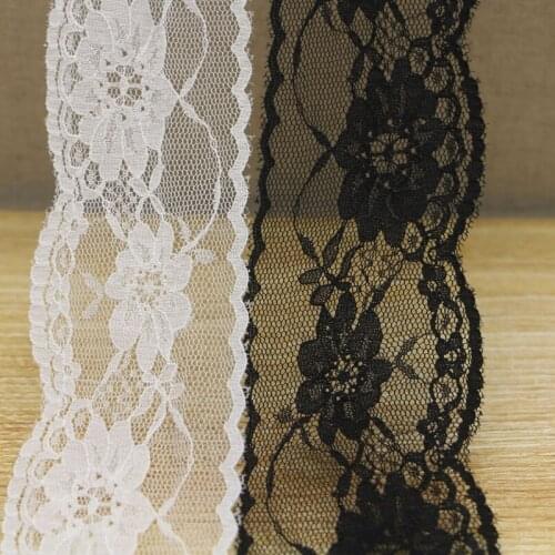 New arrived 10y/lot Embroidered Net Lace Fabric Trim Ribbon Wedding Craft For Unilateral DIY Handicraft Home Party Decorations