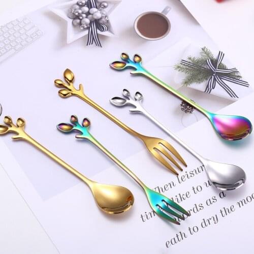 Creative Coffee Stirring Spoon Stainless Steel Music Theme Tea Stirring Spoon Small Ice Cream Dessert Scoop Creative Flatware