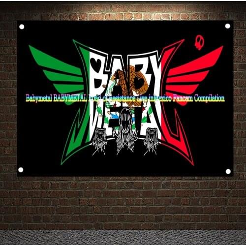Metal Music Ad Rock Music Stickers Famous Band Flag Banner BABYMETAL Canvas Painting Banquet Music Festival Party Decoration