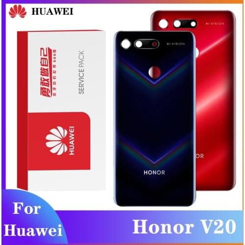 Original Battery Cover for Huawei Honor View 20 Glass Back housing Replacement Repair Parts Apply to Huawei Nova 4 Rear Door