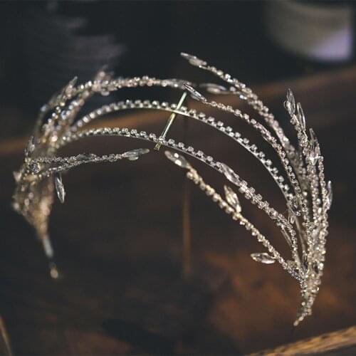 NiuShuya Baroque Fairy Handmade Headband Headdress Bride Crystal Wedding Dress Hairband Hair Accessories