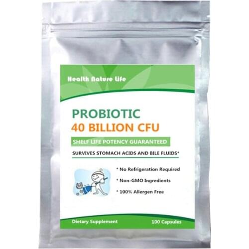 Probiotic 40 Billion CFU Guaranteed Potency until Expiration - Gluten Dairy Free Probiotics - Lactobacillus Acidophilus
