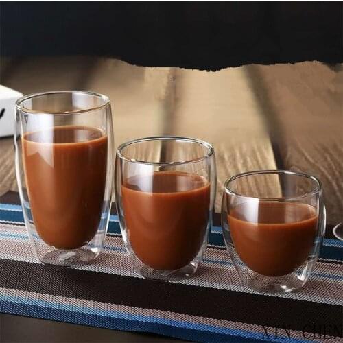 Transparent Lemon Mug Water Drink Cup Double Wall Glass Coffee Tea Cups Heat Resistant Double Wall Coffee Mugs