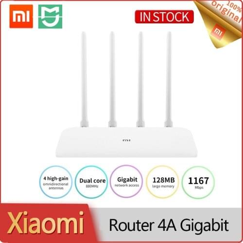 New Xiaomi Router 4A Gigabit 1000M 2.4GHz 5GHz WiFi 1167Mbps WiFi Repeater 128MB DDR3 High Gain 4 Antennas Network Extender