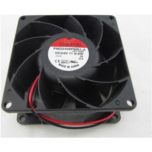 SUNON PMD2408PMB1-A DC 24V 9.6W 8038 80x80x38mm 8cm Genuine Original 2-wire Converter Cooling Fan