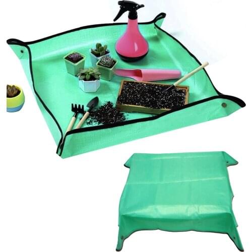 Garden Work Cloth Anti Dirty Transplanting Pot Foldable Mix Soil Flower Land Mat Thicken Basin Cushion Garden Grafting Pad