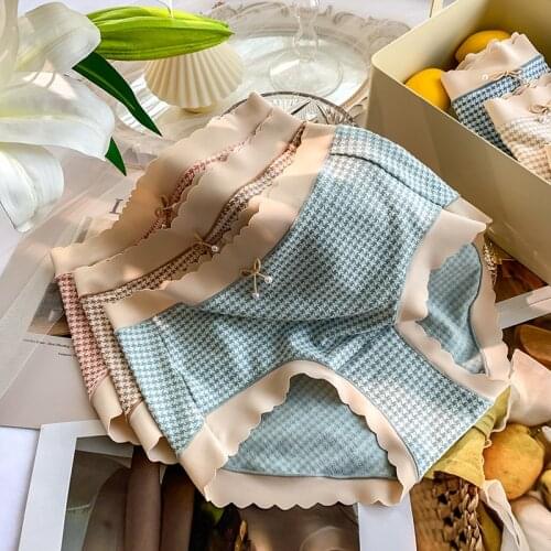 2021 New Arrival High Elasticity Lingerie Seamless Sexy Panties Women Lattice Underwear Middle-Waist G String Underpant