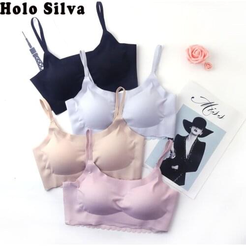 Ultra Thin Seamless Vest Bras Push Up SeamlessModal Bra S M L XL Size Removable Padded Comfort Home Bra Wire Free Sleep Vest Bra
