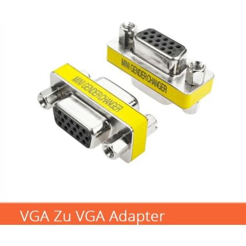 VGA HD15pin vga zu vga Adapter VGA Gender Changer Konverter für Laptop Computer Projektoren HDTV Stecker und Spielen