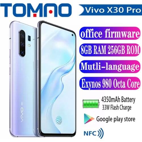 Vivo X30 Pro 5G SmartPhone 8GB RAM 128GB 256GB ROM Exynos 980 4350mAh 33W Fast Charge 64MP 4 Rear Cameras 60x Zoom mobile phone