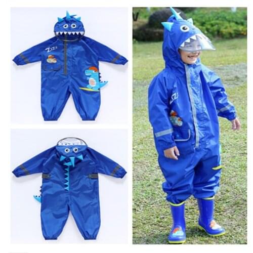 90-135CM 3D Cartoon waterproof raincoat for children baby rain coat poncho boys girls primary school students Siamese rain suit