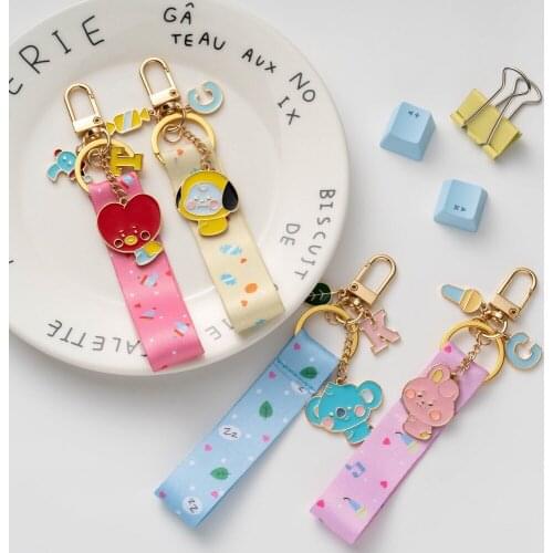 1HQBTSCBulletproof Youth Group baby series keychain Q version cartoon pendant key chain male and female student gifts