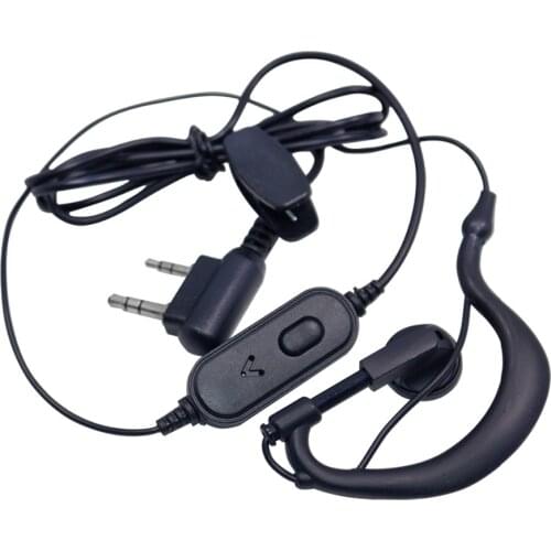 2pin K Port Earpiece Ptt Mic Headset for Handheld Walkie Talkie Baofeng UV-5R UV-82 BF-888S UV-S9 plus two way radio