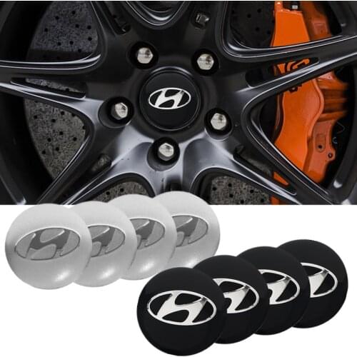4Pcs Car Wheel Center Hub Caps Emblem Stickers For Hyundai I10 I20 I30 I40 IX20 IX35 Tucson Solaris Accent Azera Elantra GDI