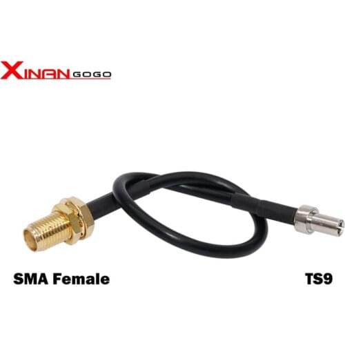 50PCS SMA female to TS9 right angle for ZTE 3G modem by EMS or DHL pigtail cable