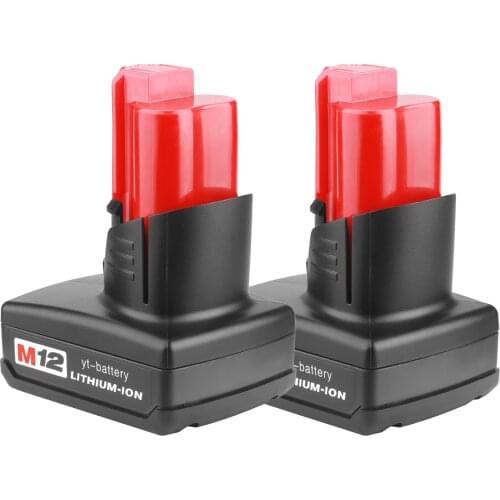 12V 3.0/6.0Ah Rechargeable Battery for Milwaukee M12 XC Cordless Power Tools batteries 48-11-2460 MIL-12A-LI 3000mAh /6000mAh