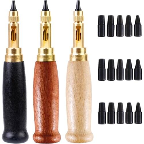 LMDZ 1PCS Automatic Belts Punch Replaceable Mute Rotary Punching Punchers Leather Punch Watch Craft Tool Hole Screw Drill Tip