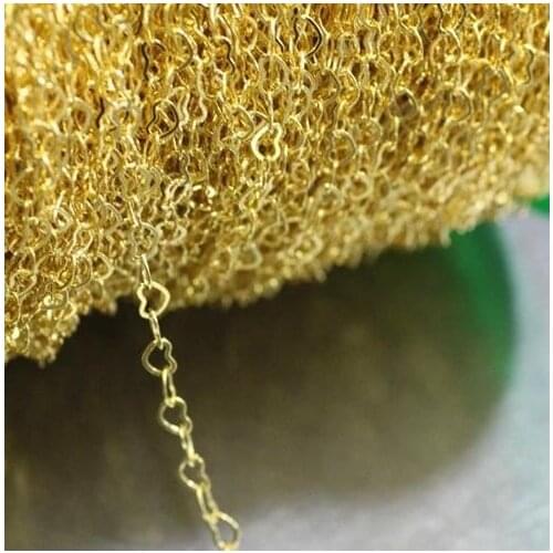 Free shipping!!!! 20m/lot Copper Chain Heart Link Chains 3*4mm
