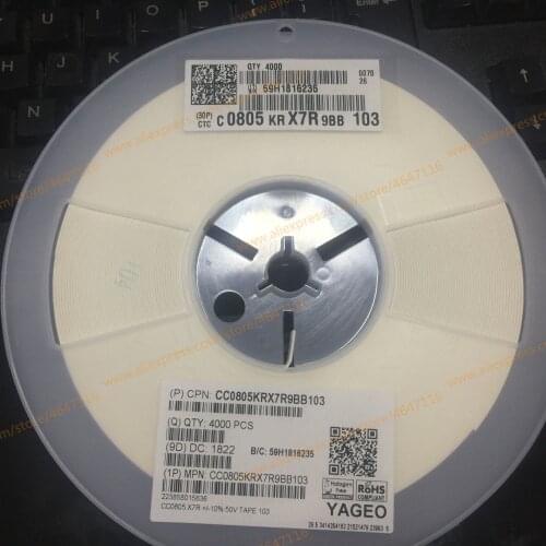 Free Shipping 4000PCS/plates NEW 0805 103K 50V X7R SMD tantalum capacitor