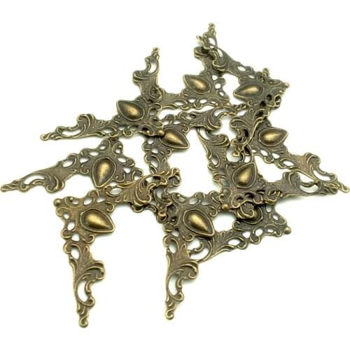 20PCS/Lot 40X40mm Bronze Metal Corners For Books Scrapbooking Photo Albums DIY Protector Cover Menus Corner Protectors Crafts