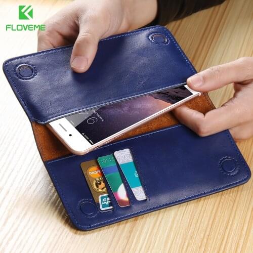FLOVEME 5.5 inch Wallet Mobile Phone Case For iPhone 6 6S Plus 7 Case Leather Bag For iPhone 8 5S 5 SE Mobile Phone Accessories