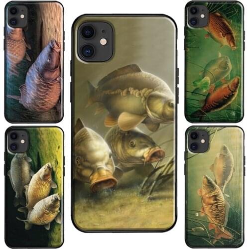 CARP FISHING Case For iPhone 11 Pro Max XS X XR 6S 7 8 Plus SE 2020 For iPhone 12 Pro Max mini Coque