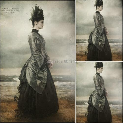 Custom-madeR-656 Vintage Costumes 1860s Civil War Southern Belle Ball wedding Dress/Gothic Lolita Dress Victorian dresses