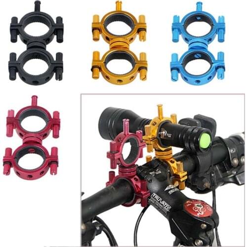 Aluminum Alloy Rotating Bicycle Lamp Clip Flashlight Clip Bicycle Cycling Camera Holder