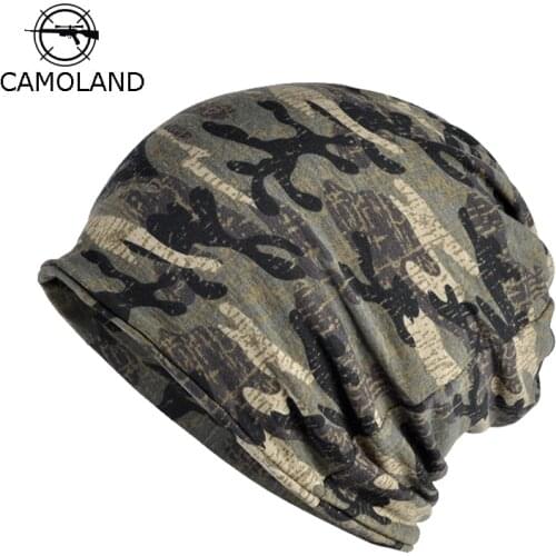 Fleece Autumn Winter Summer Hat Men Women Tactical Military Army Camouflage Beanie Knitted Cotton Skullie Thermal Scarf Camo Cap