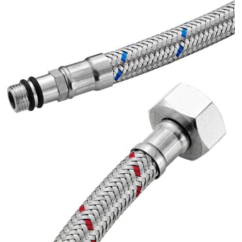 G1/2 G3/8 G9/16 50cm Stainless Steel Flexible Plumbing Pipes Cold Hot mixer Faucet Water supply pipe Hoses Bathroom Accessries