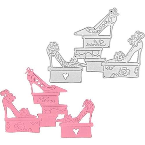 Julyarts High Shoe Stencils For Card Making Mold For Scrapbooking Album Paper DIY Card Decoration Embossing New