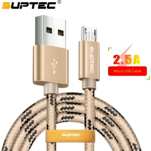 SUPTEC Micro USB Cable, 2.4A Fast Data Sync Charging Charger Cables Universal for Samsung Xiaomi Huawei ZTE Android Moblie Phone