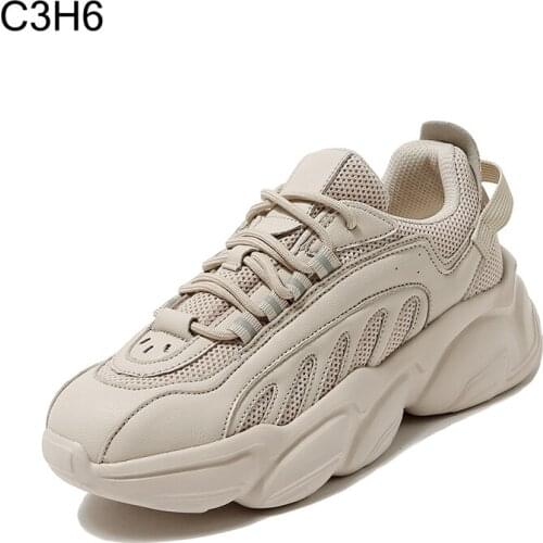 Autumn Korean Platform Sneakers Women Shoes Thick Bottom Chunky Sneakers Breathable Mixed Colors Slip On Casual Shoes Woman