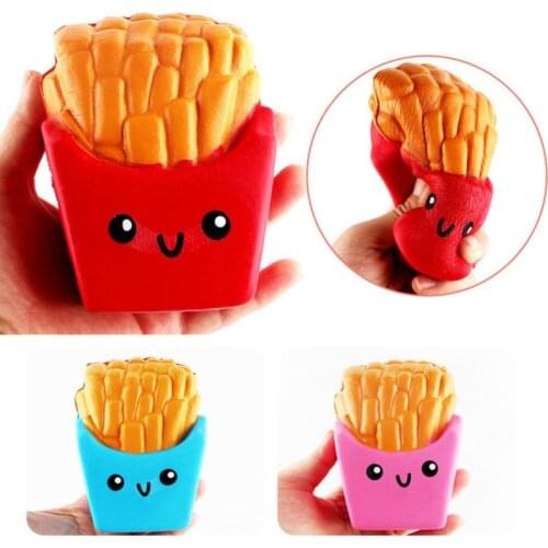 Kawaii Squishy Food French Fries Chips Squishies Cream Scented Slow Rising Stress Relief Toy Novelty Gag Toys For Children Kids