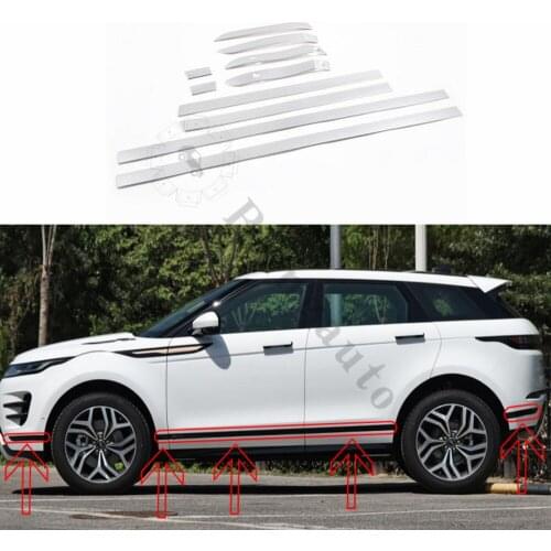 Fits for Land Rover Evoque 2020 all new model side trim moulding strips body strips 10pcs/set abs plastic different colors