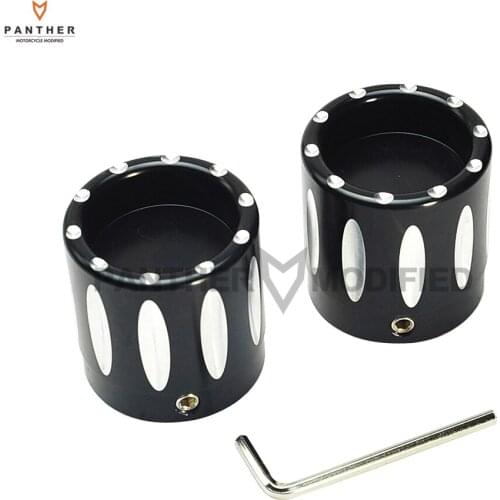 Motorcycle 29mm Front Axle Cap Bolt Covers Case for Harley Touring Electra Glides Street Glides Road King Sportster