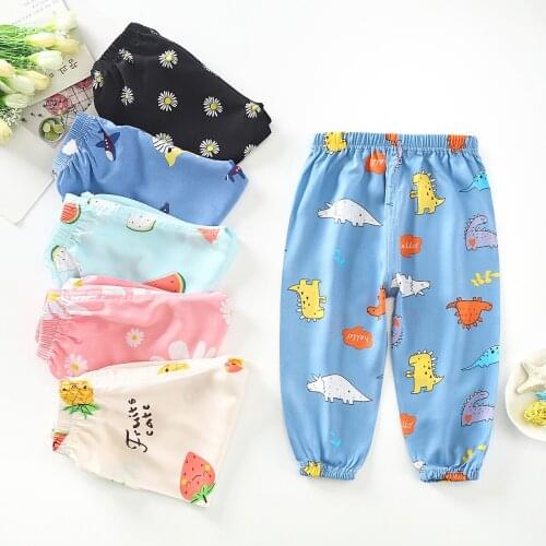 Spring Baby Boys Mosquito Pants Kids Clothes New Toddler Girls Home Mosquito Pants Thin Section Bloomers Air Conditioning Pants